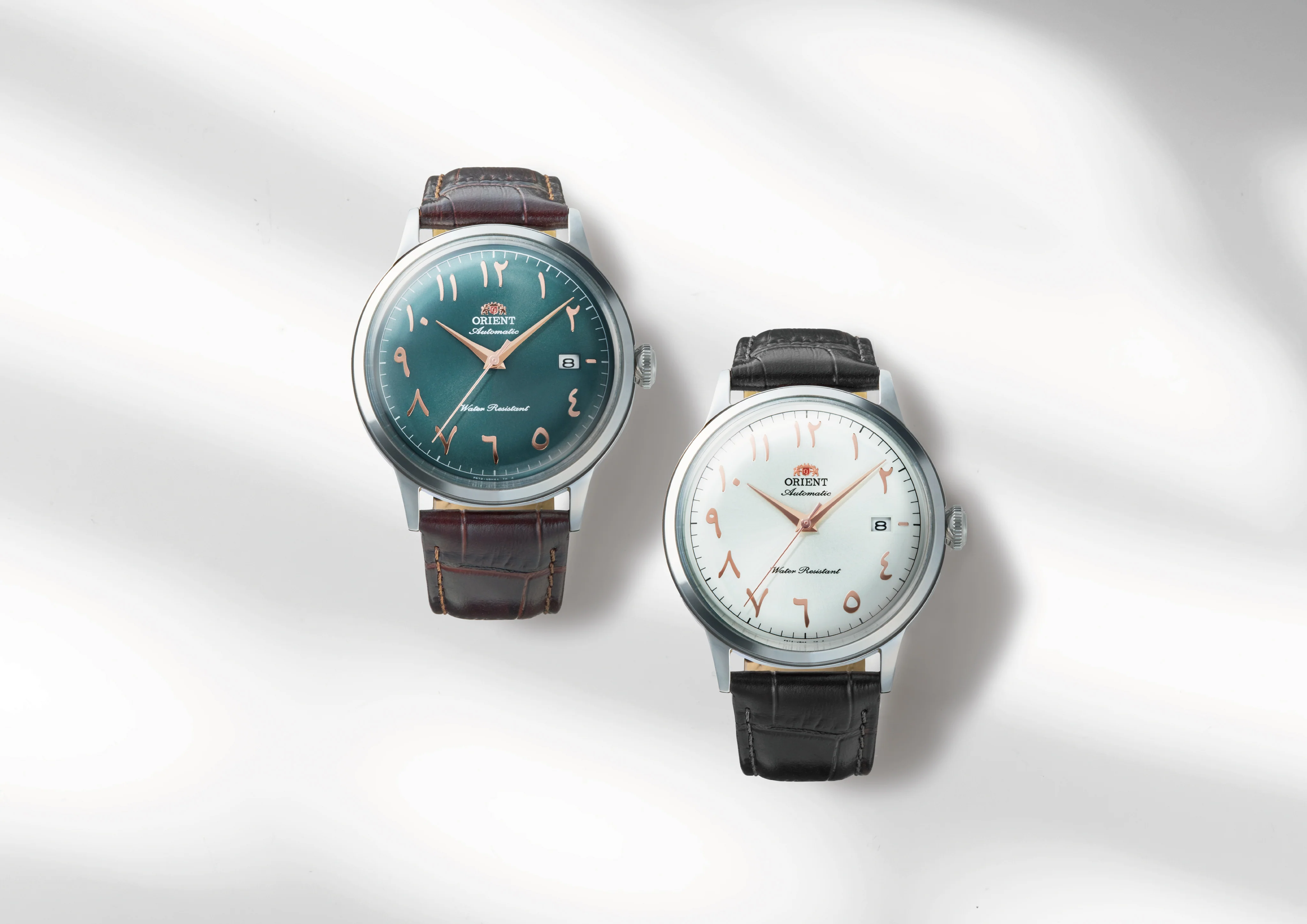 Orient Bambino RA-AC0035E Arabic Numerals Green Dial Leather Strap Watch - 40.5mm - Image 5