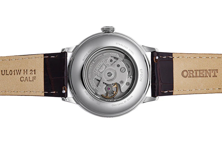 ORIENT RA-AC0026R Mechanical Classic Watch, Leather Strap - 40.5mm - Image 4