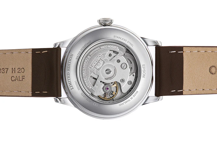 ORIENT RA-AC0M14L Mechanical Classic Watch, Leather Strap - 38.4mm - Image 4