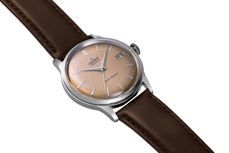 ORIENT RA-AC0M15Y Mechanical Bambino Watch, Leather Strap - 38.4mm - Image 2