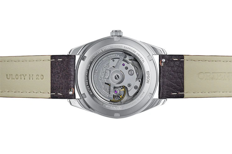 ORIENT RA-AC0R03Y Mechanical Contemporary Watch, Leather Strap - 38.5mm - Image 3