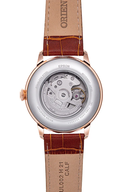 ORIENT RA-AK0801S00C Sun and Moon with Open Heart Classic Automatic Leather Strap Watch - Image 2