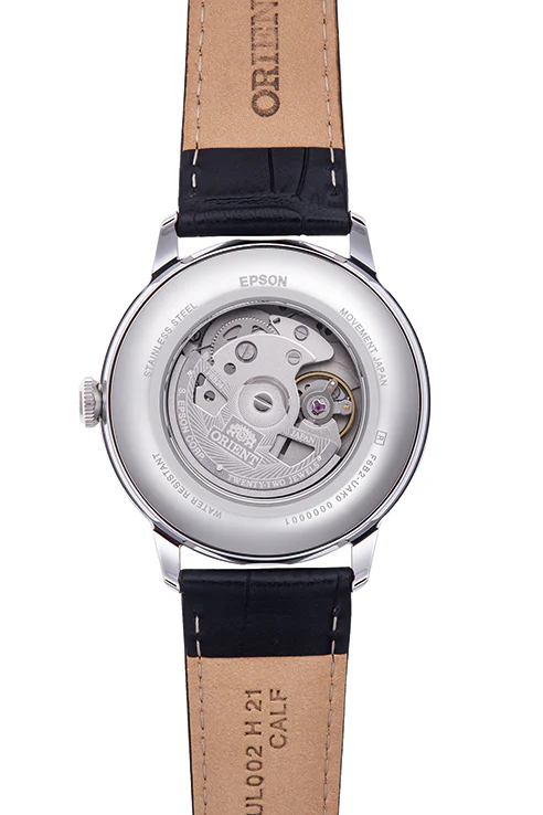 ORIENT RA-AK0802S Sun and Moon with Open Heart Classic Automatic Leather Strap Watch - Image 2