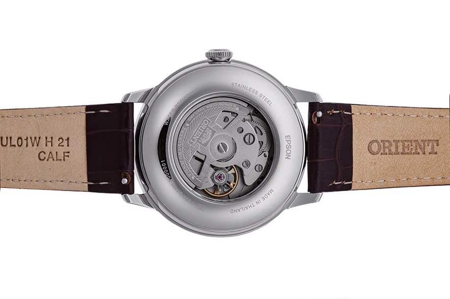 ORIENT RA-AK0805E Mechanical Classic Watch, Leather Strap - 41.5mm - Image 4