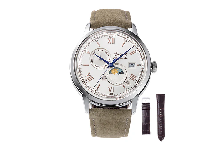ORIENT RA-AK0808S Mechanical Classic Watch, Leather Strap - 41.5mm Limited - Image 2
