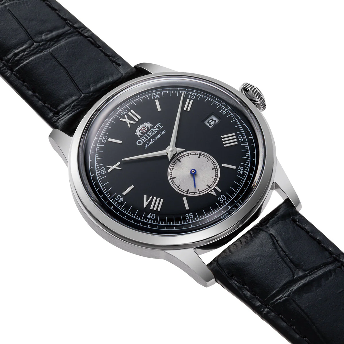 ORIENT RA-AP0101B Bambino 38.4mm Black Dial Small Seconds Automatic Black Leather Strap Watch - Image 2