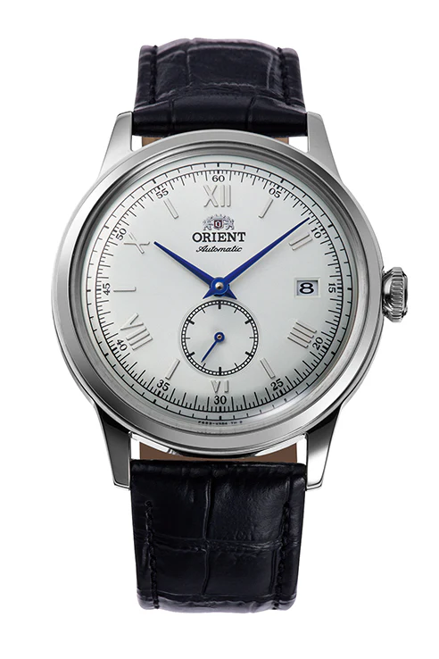 ORIENT RA-AP0104S Bambino 38.4mm  Silver Dial Small Seconds Automatic Black Leather Strap Watch
