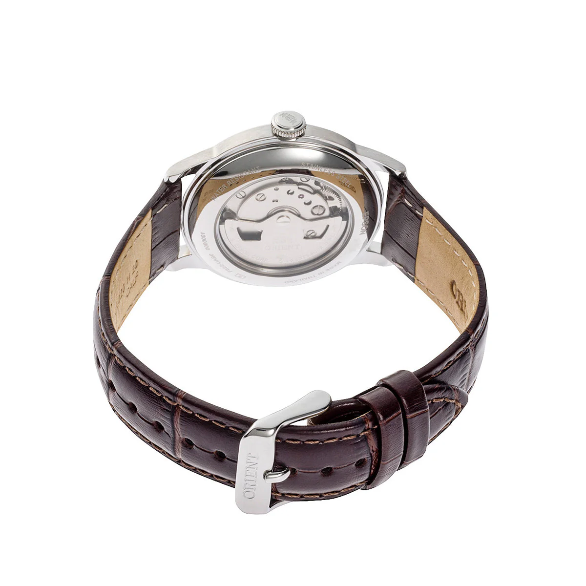 ORIENT RA-AP0105Y Bambino 38.4mm Ivory Dial Small Seconds Automatic Brown Leather Strap Watch - Image 5