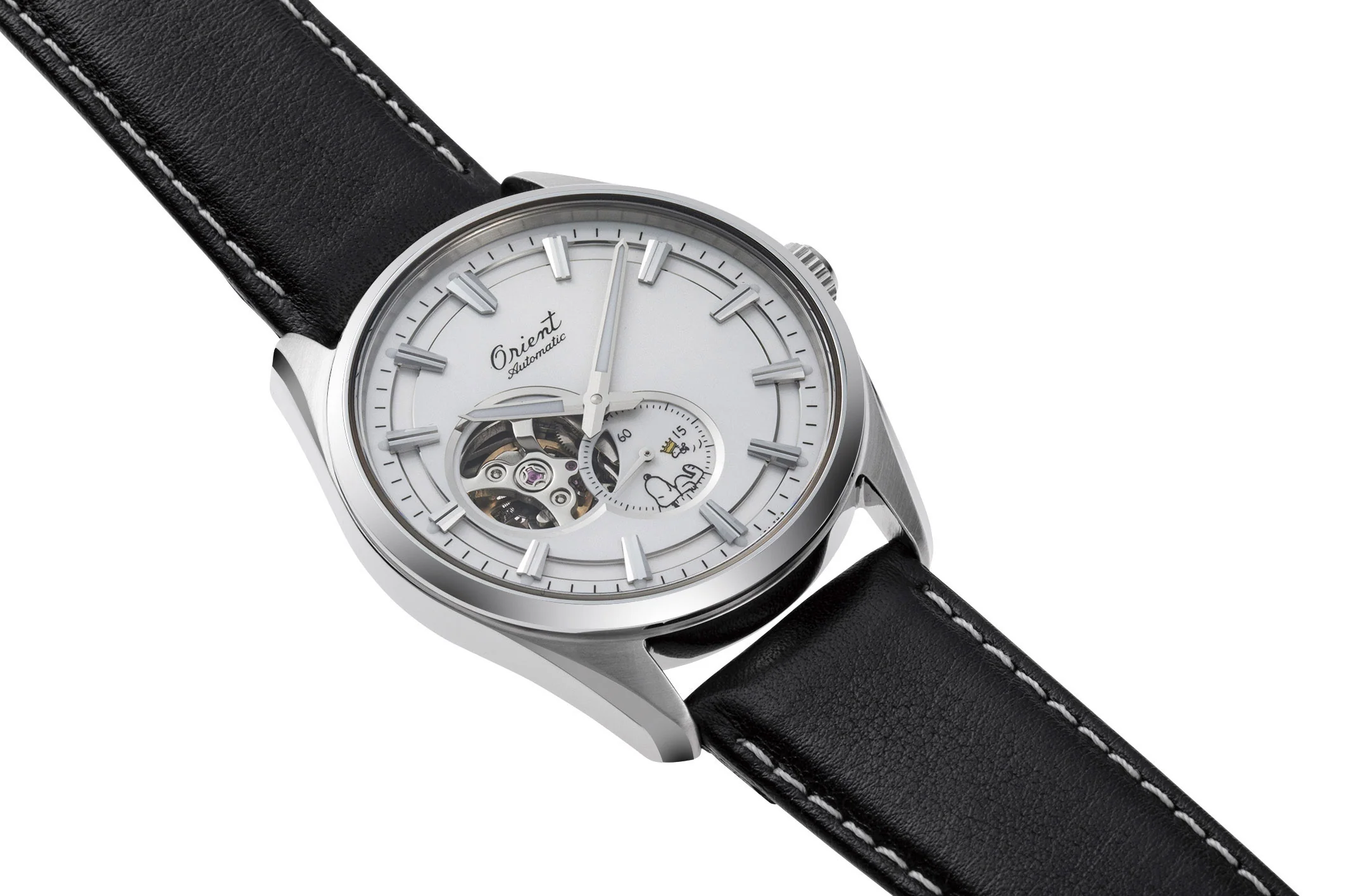 ORIENT RA-AR0011S Mechanical Contemporary Peanuts™ Watch, Leather Strap - 40.8mm Limited - Image 2
