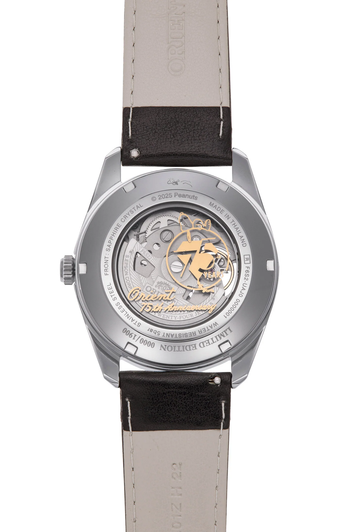 ORIENT RA-AR0011S Mechanical Contemporary Peanuts™ Watch, Leather Strap - 40.8mm Limited - Image 4