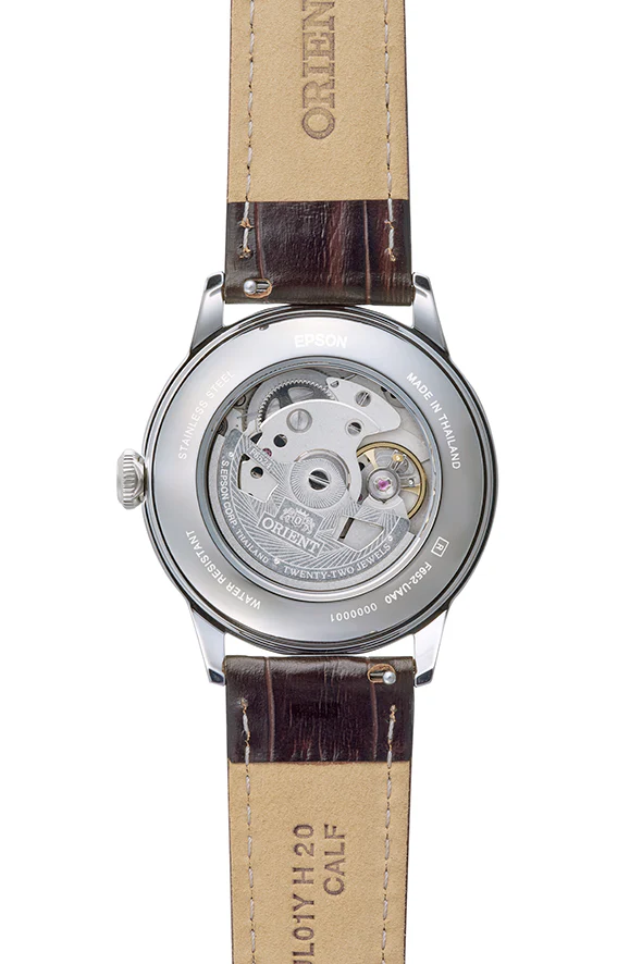 ORIENT RA-BB0003Y Bambino Automatic Brown Leather Strap Watch-38.4mm - Image 3