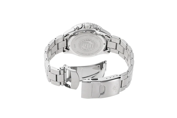ORIENT RA-TX0201L Diver Mako Chronograph Solar Powered Quartz Sports Gents Metal Bracelet Strap Watch - Image 2