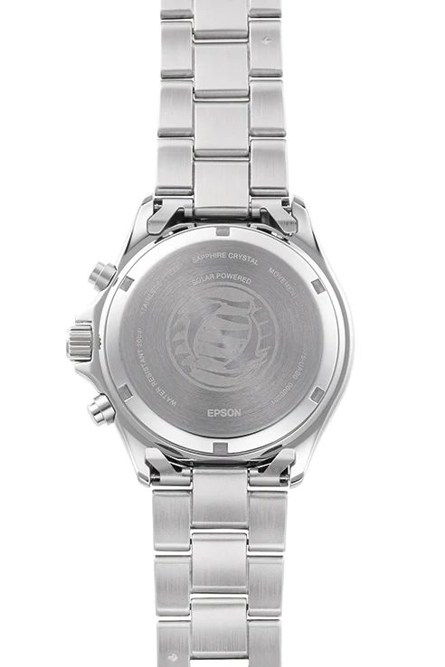 ORIENT RA-TX0201L Diver Mako Chronograph Solar Powered Quartz Sports Gents Metal Bracelet Strap Watch - Image 3