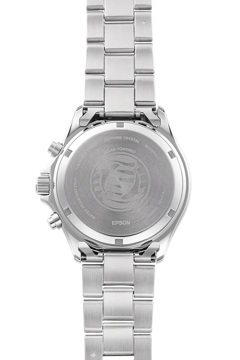 ORIENT RA-TX0202B Diver Mako Chronograph Solar Powered Quartz Sports Gents Metal Bracelet Strap Watch - Image 2