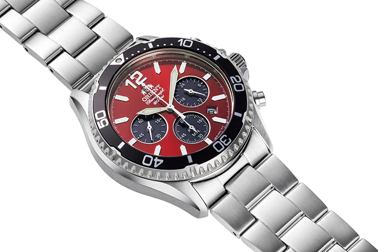 ORIENT RA-TX0207R Quartz Sports Watch, Metal Strap - 42.8mm - Image 4