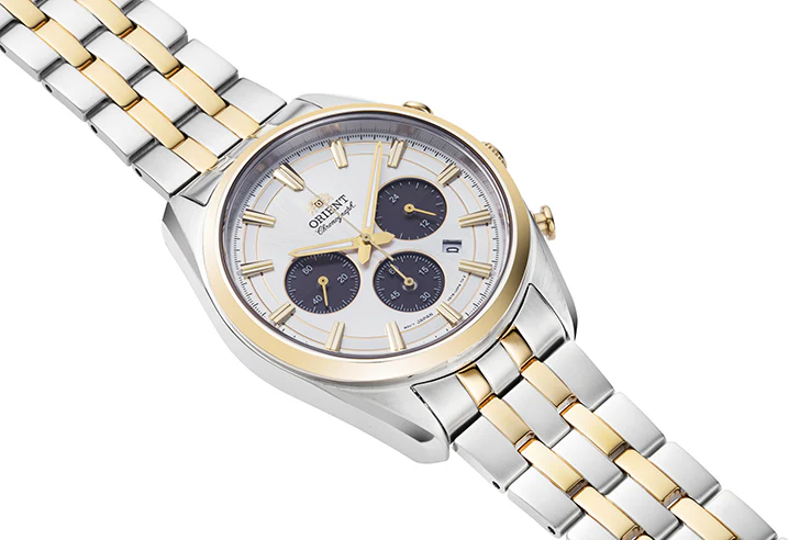ORIENT RA-TX0302S10B Quartz Contemporary Watch Gents Solar Chrono 2 Tone 200 MTR - Image 2