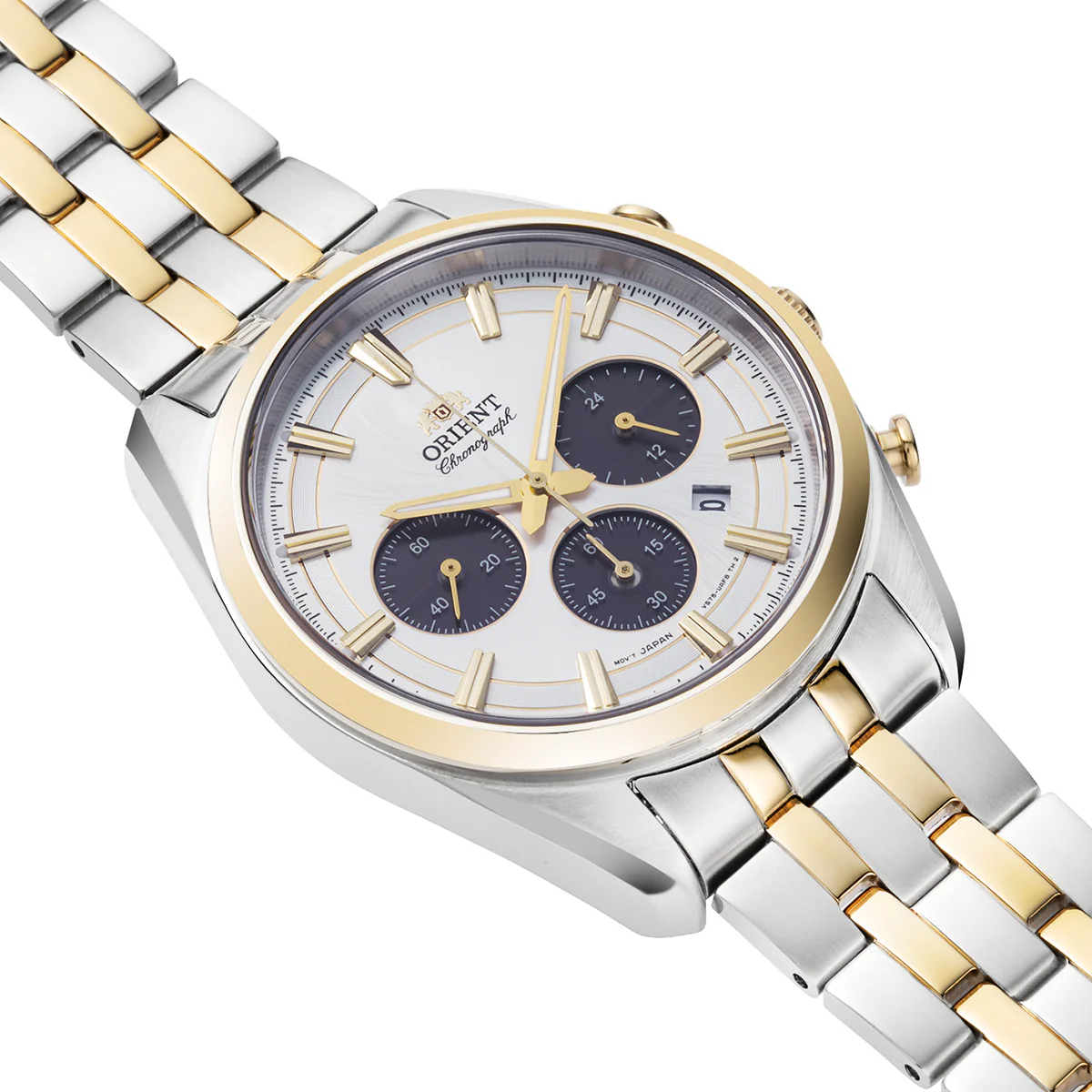 ORIENT RA-TX0302S10B Quartz Contemporary Watch Gents Solar Chrono 2 Tone 200 MTR - Image 3