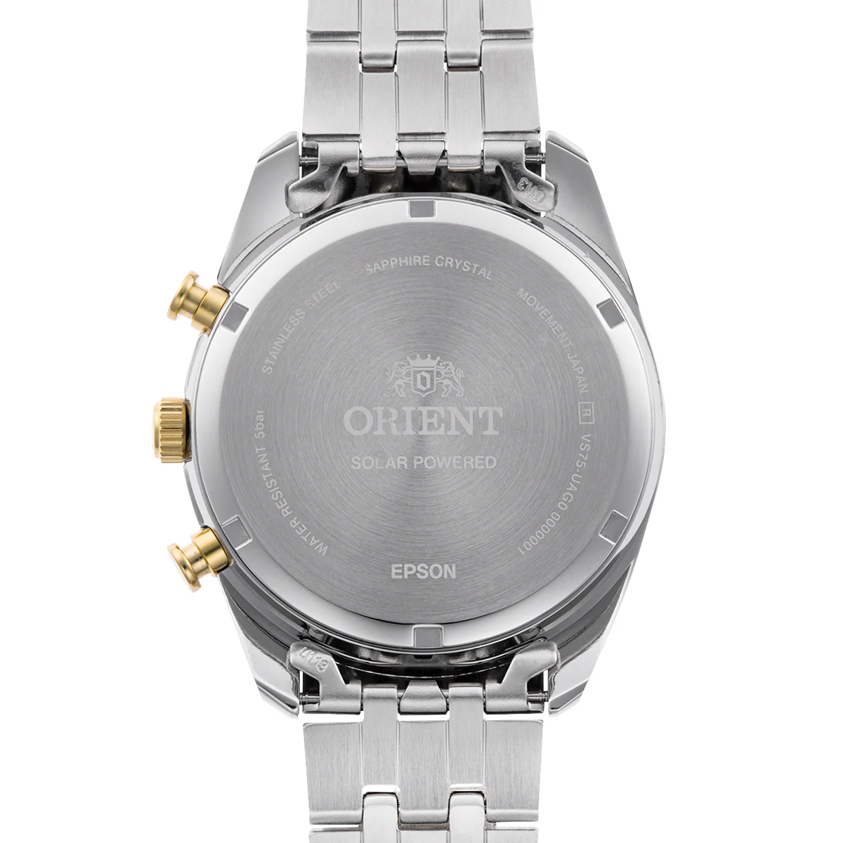 ORIENT RA-TX0302S10B Quartz Contemporary Watch Gents Solar Chrono 2 Tone 200 MTR - Image 5