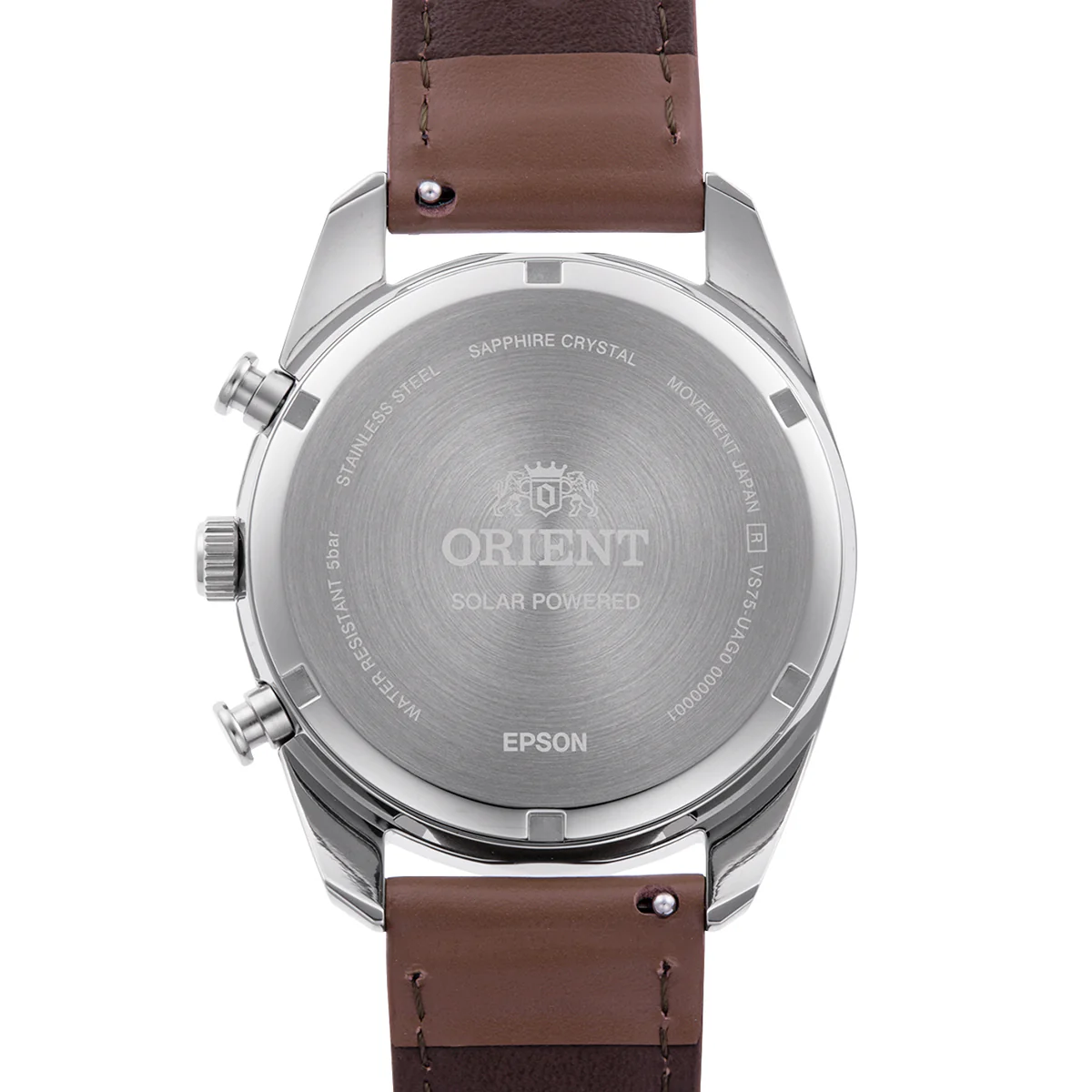 ORIENT RA-TX0306S10B Quartz Contemporary Watch, Leather Strap Gens Solar Chrono L,B 200MTR - Image 3