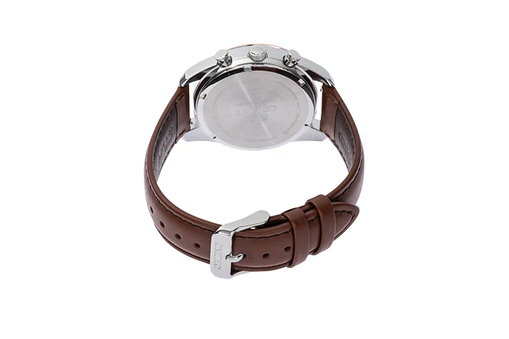 ORIENT RA-TX0306S10B Quartz Contemporary Watch, Leather Strap Gens Solar Chrono L,B 200MTR - Image 4
