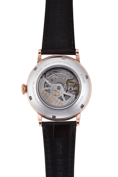 ORIENT STAR RE-AW0003S00B Mechanical Classic Watch, Leather Strap - 38.7mm - Image 4