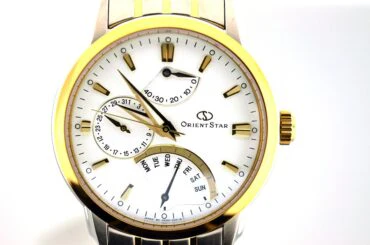 ORIENT STAR SDE00001 White Dial Two Tone Gold and Silver Stainless Steel Bracelet Automatic Men’s Watch - Image 6